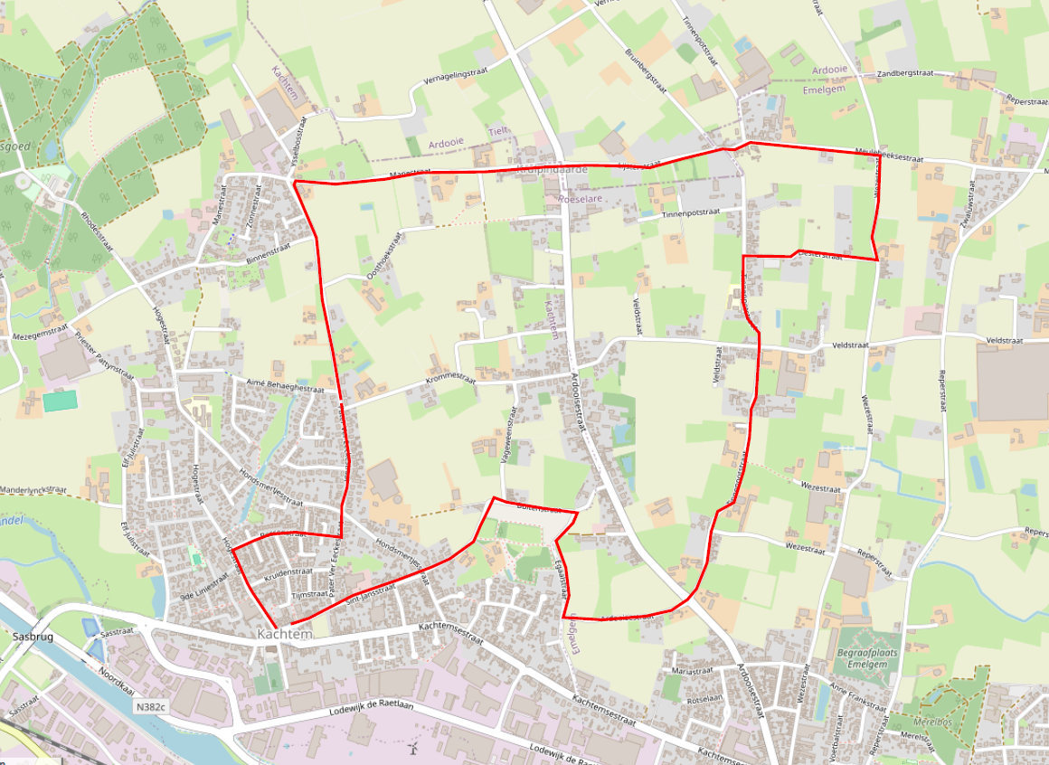 Parcours West-Vlaanderen Cycling Tour Kachtem 